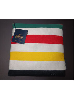 Pendleton Glacier Stripe Throw Blanket, Eye Mask, & Travel Pouch 3 Piece Set NWT